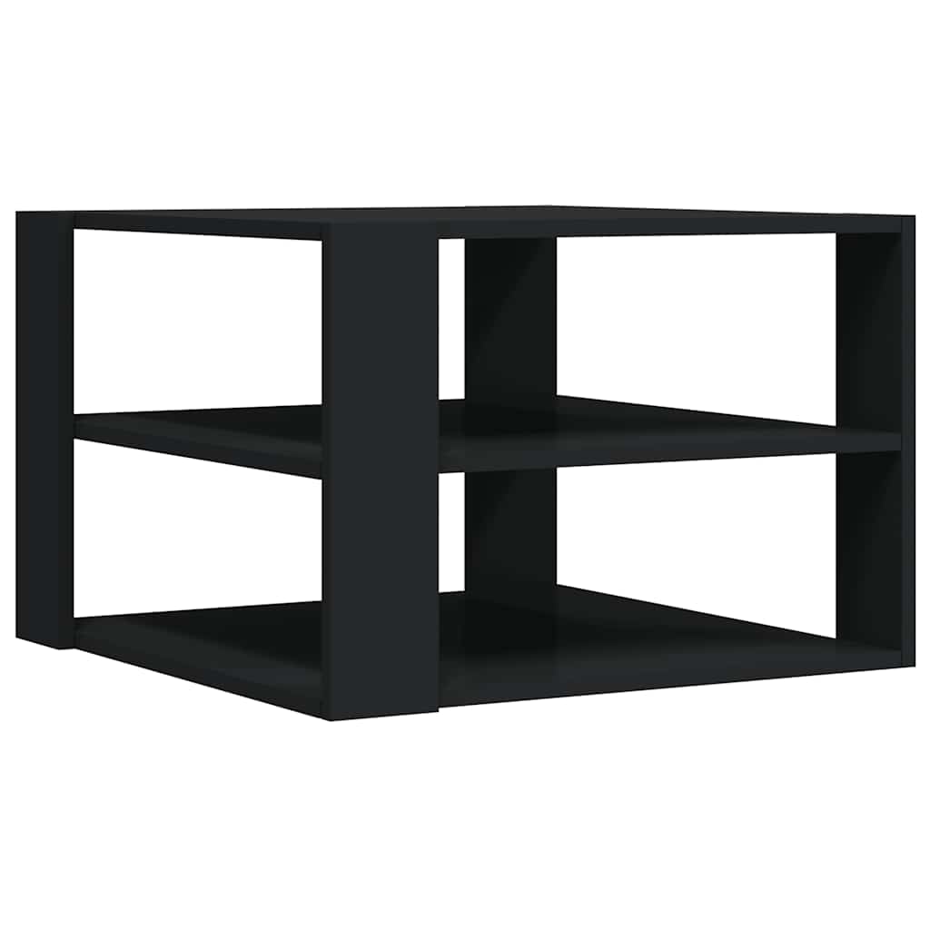 Tavolino da Salotto Nero 58x58x40 cm in Legno Multistrato | homemem39
