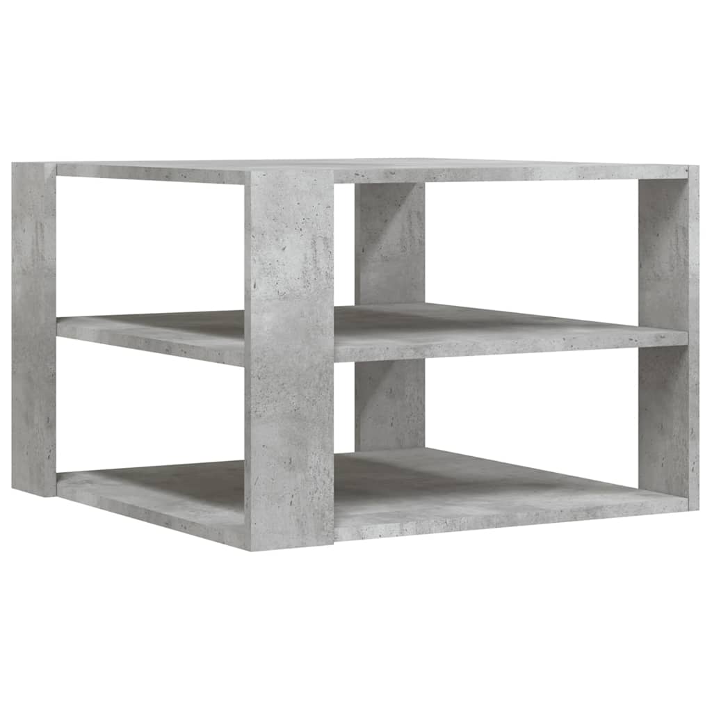 Tavolino da Salotto Grigio Cemento 58x58x40 cm Multistrato | homemem39