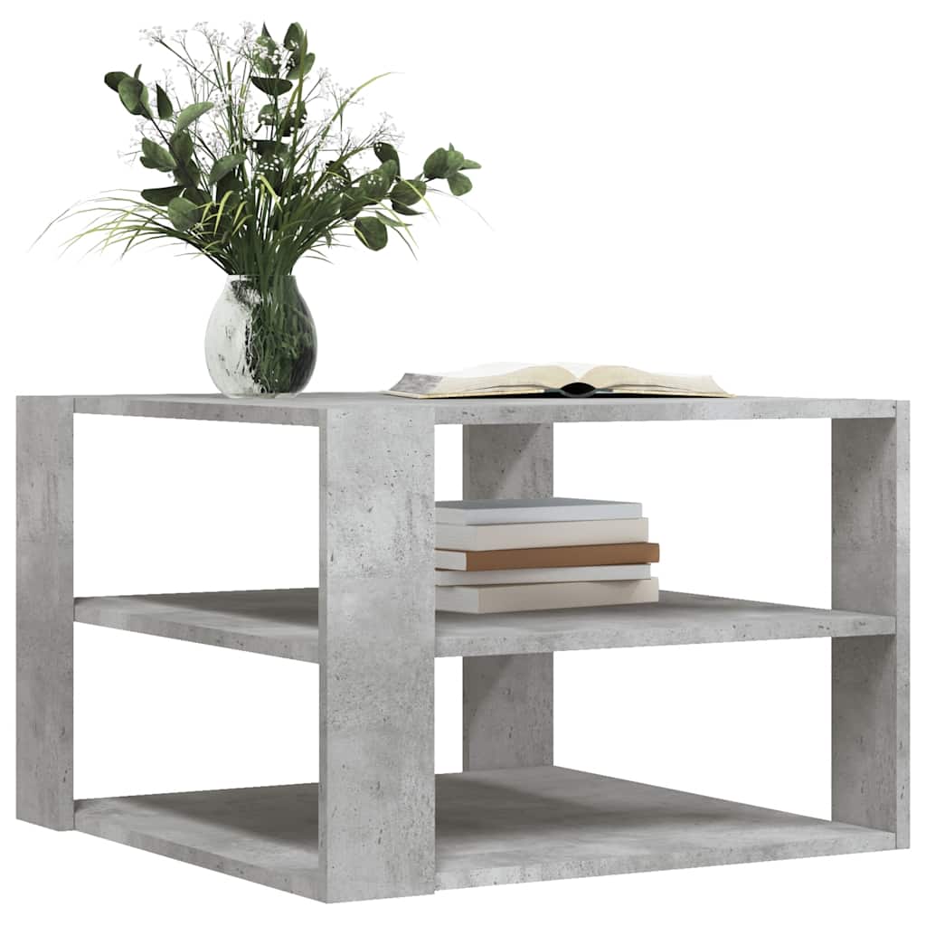 Tavolino da Salotto Grigio Cemento 58x58x40 cm Multistrato | homemem39