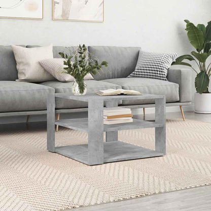Tavolino da Salotto Grigio Cemento 58x58x40 cm Multistrato