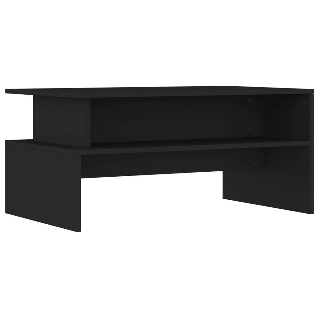 Tavolino da Salotto Nero 90x55x42,5 cm in Legno Multistrato | homemem39