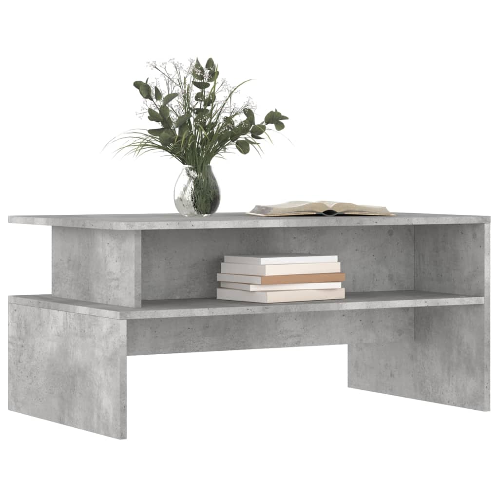 Tavolino Salotto Grigio Cemento 90x55x42,5 cm Legno Multistrato | homemem39