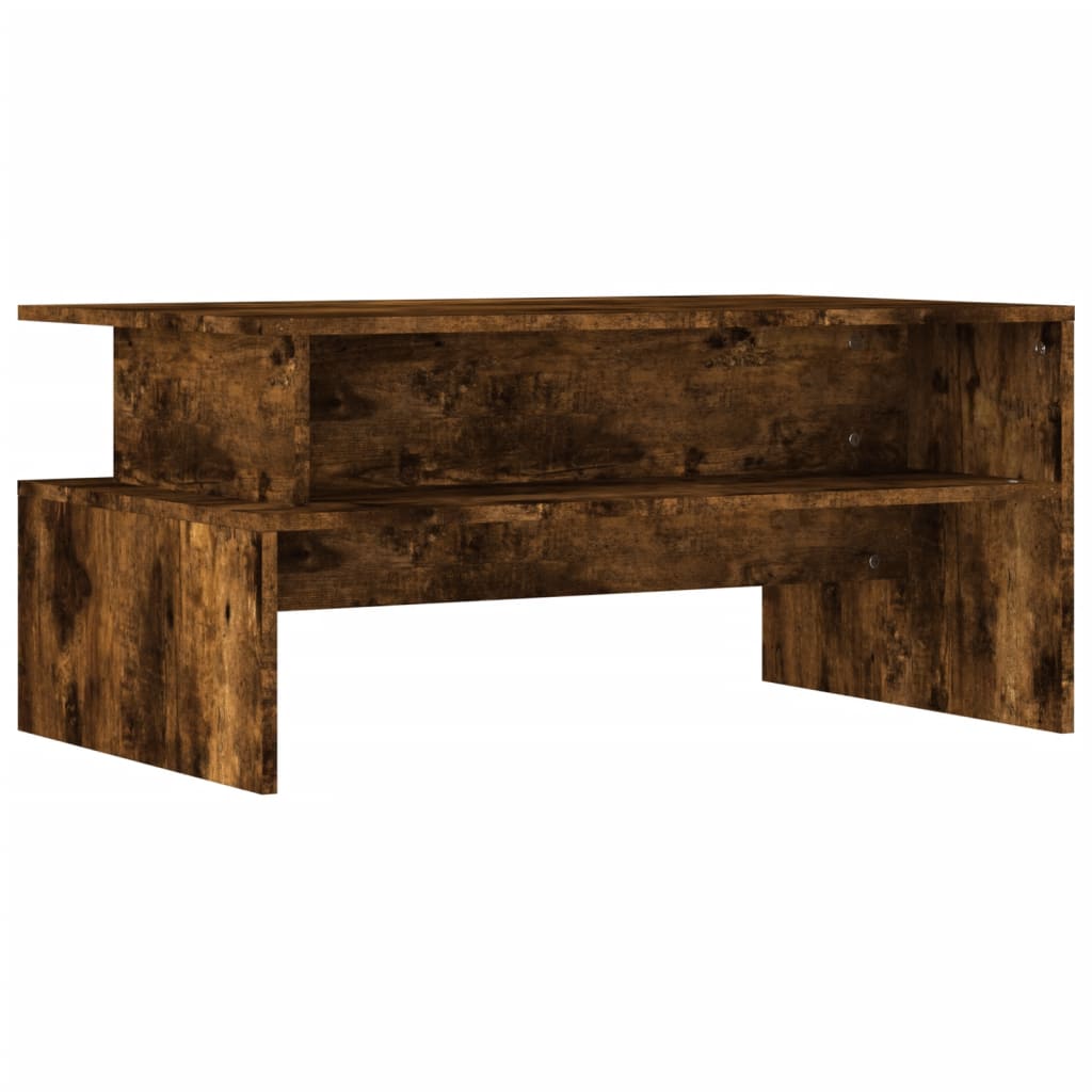 Tavolino da Salotto Rovere Fumo 90x55x42,5 cm Legno Multistrato