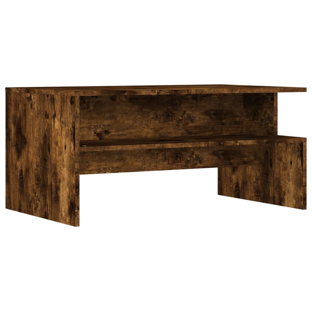 Tavolino da Salotto Rovere Fumo 90x55x42,5 cm Legno Multistrato | homemem39