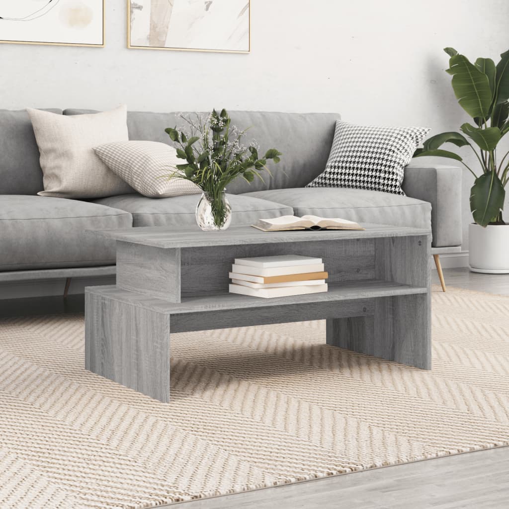Tavolino Salotto Grigio Sonoma 90x55x42,5 cm Legno Multistrato | homemem39