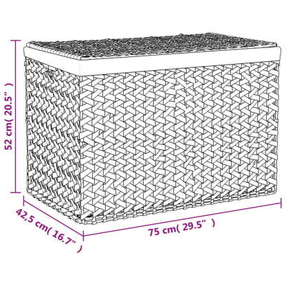 Cesto Portabiancheria a 3 Sezioni 75x42,5x52cm Giacinto d'Acqua