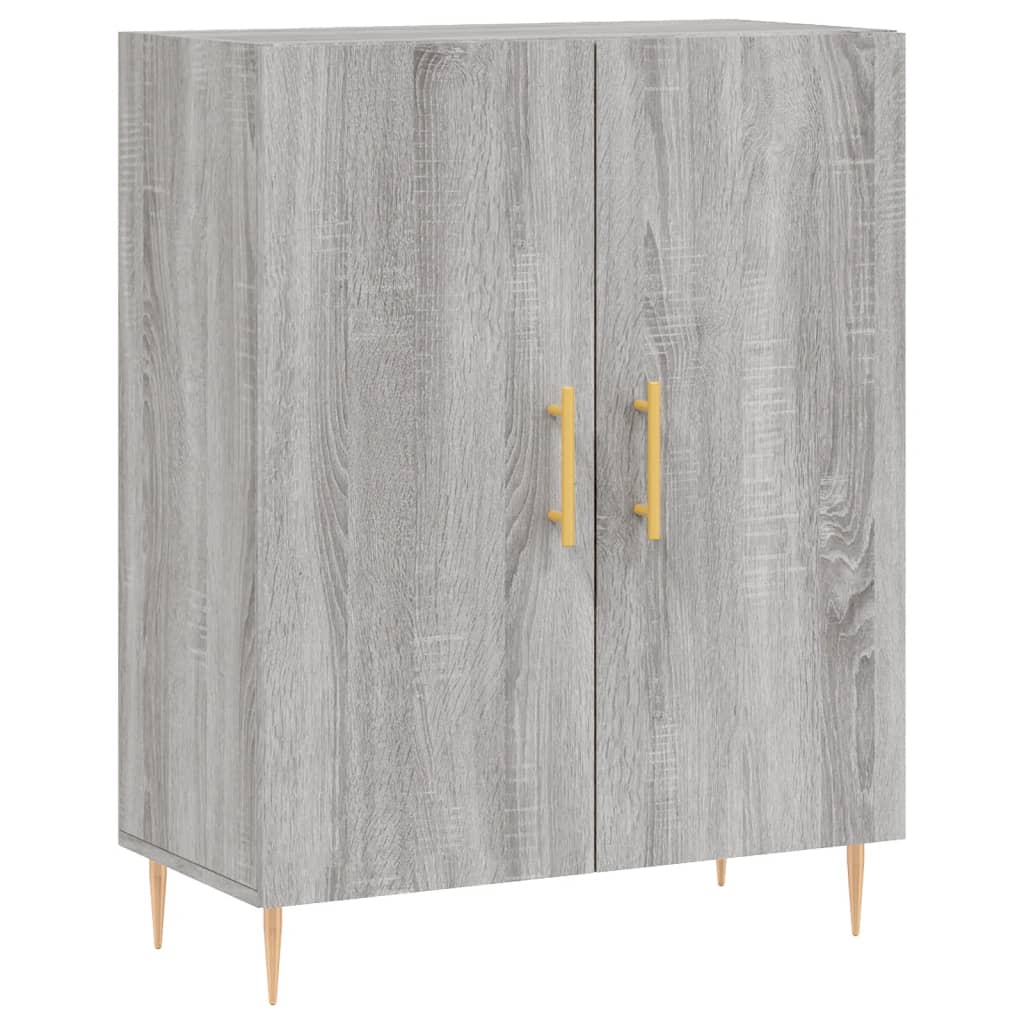 Credenza Grigio Sonoma 69,5x34x180 cm in Legno Multistrato