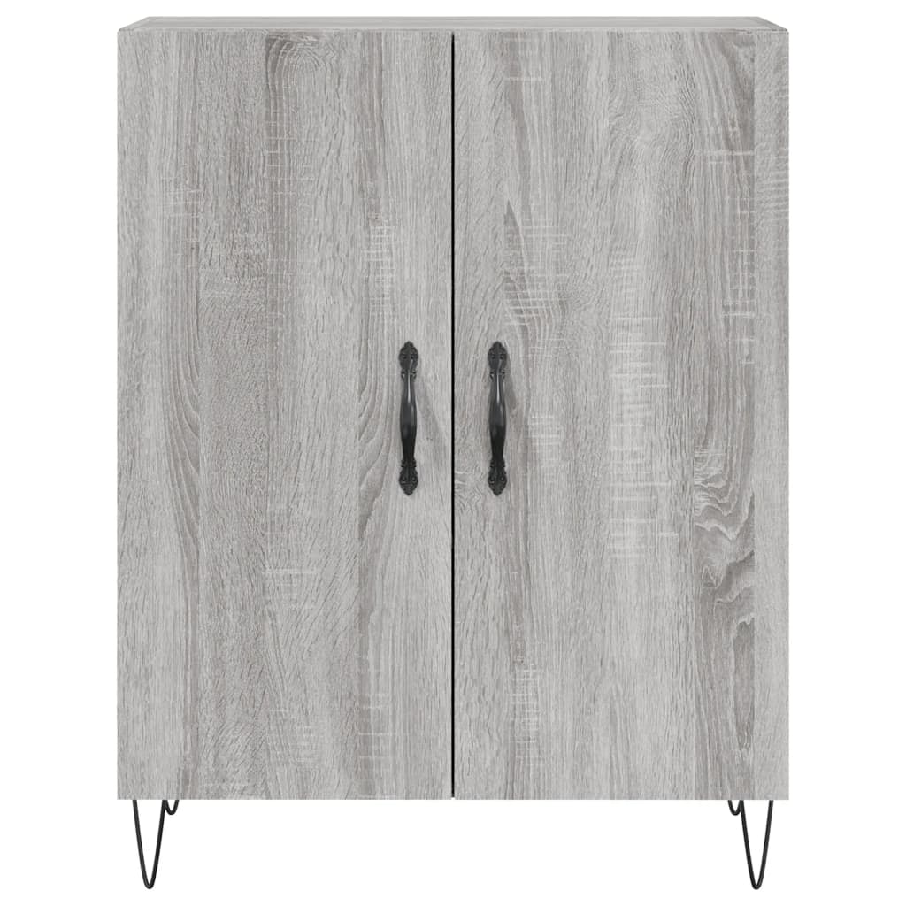 Credenza Grigio Sonoma 69,5x34x180 cm in Legno Multistrato