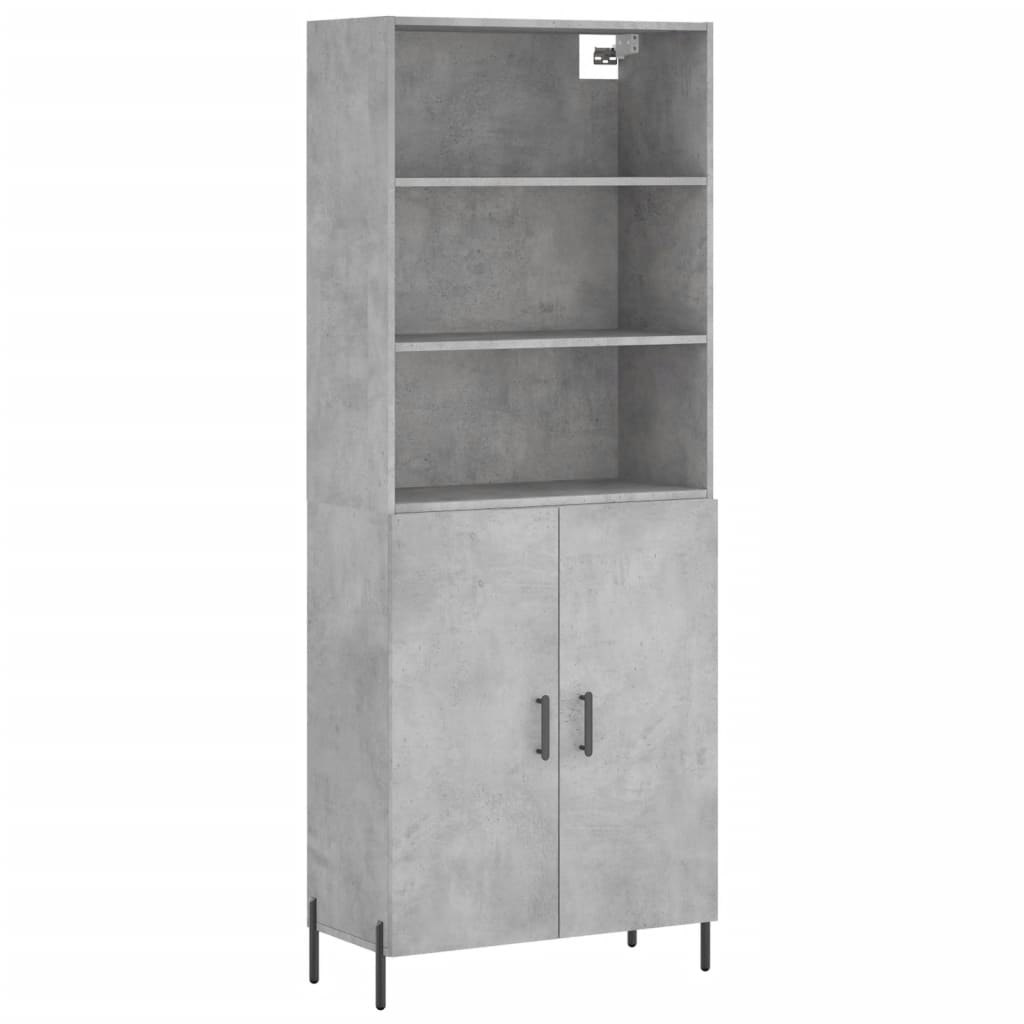 Credenza Grigio Cemento 69,5x34x180 cm in Legno Multistrato - homemem39