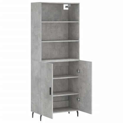 Credenza Grigio Cemento 69,5x34x180 cm in Legno Multistrato | homemem39