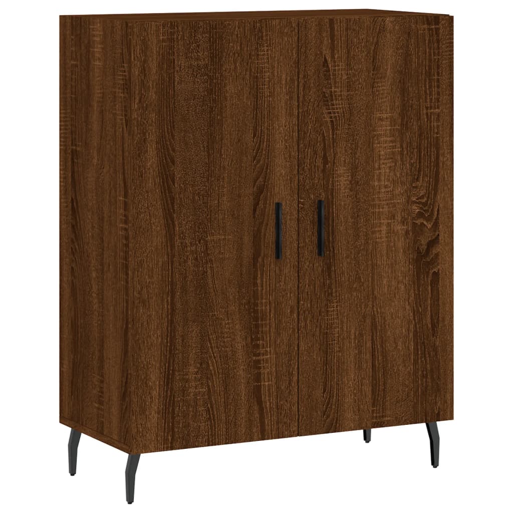 Credenza Rovere Marrone 69,5x34x180 cm in Legno Multistrato