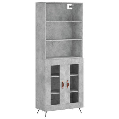 Credenza Grigio Cemento 69,5x34x180 cm in Legno Multistrato - homemem39