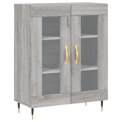 Credenza Grigio Sonoma 69,5x34x180 cm in Legno Multistrato