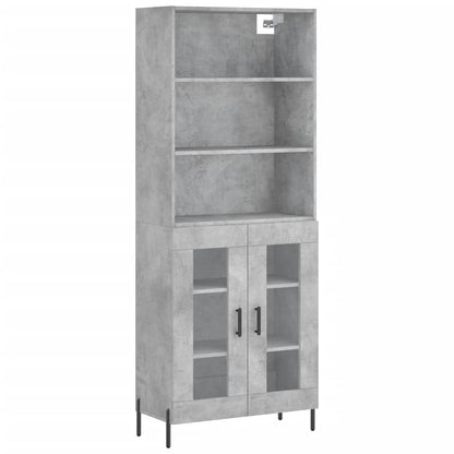 Credenza Grigio Cemento 69,5x34x180 cm in Legno Multistrato - homemem39