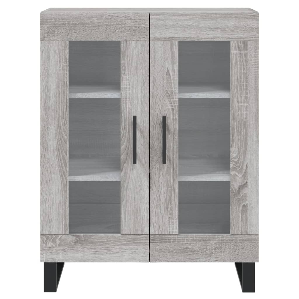 Credenza Grigio Sonoma 69,5x34x180 cm in Legno Multistrato