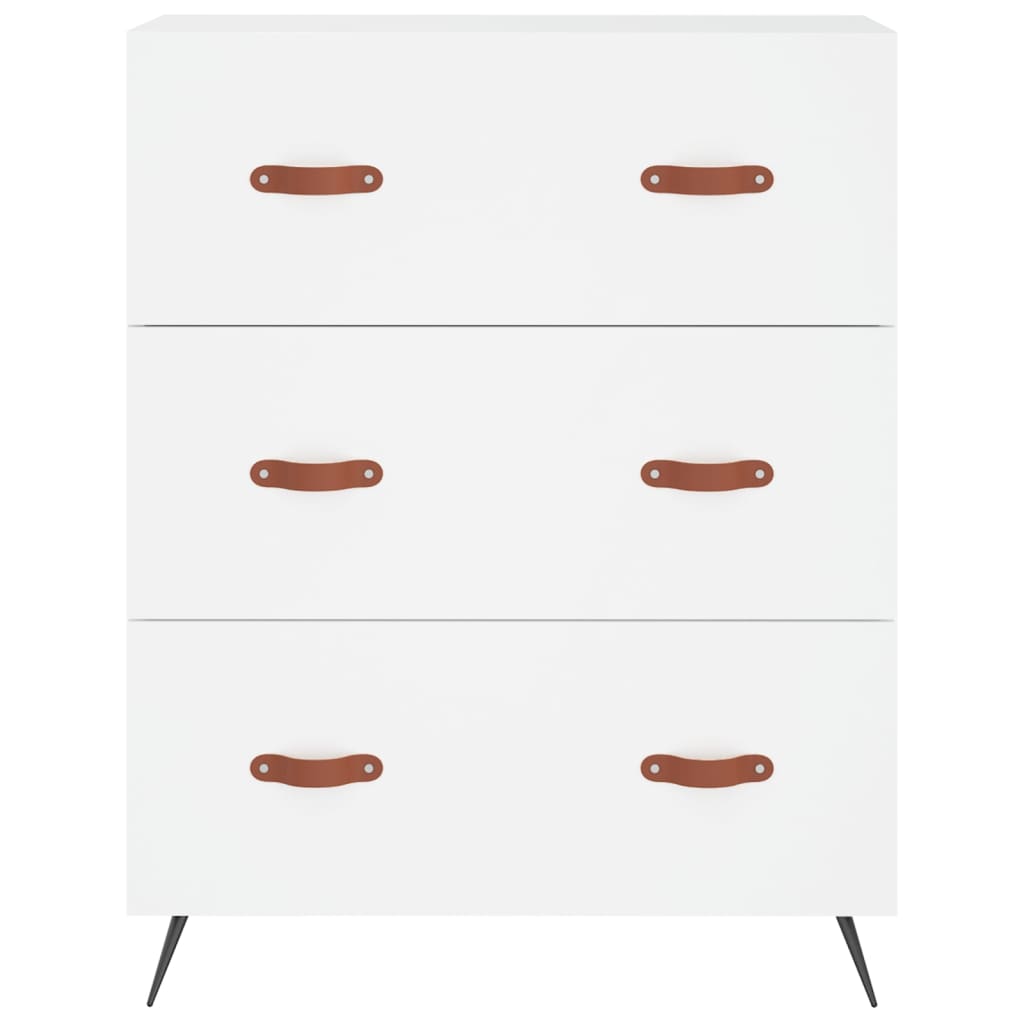 Credenza Bianca 69,5x34x180 cm in Legno Multistrato - homemem39