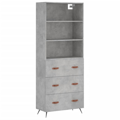 Credenza Grigio Cemento 69,5x34x180 cm in Legno Multistrato - homemem39