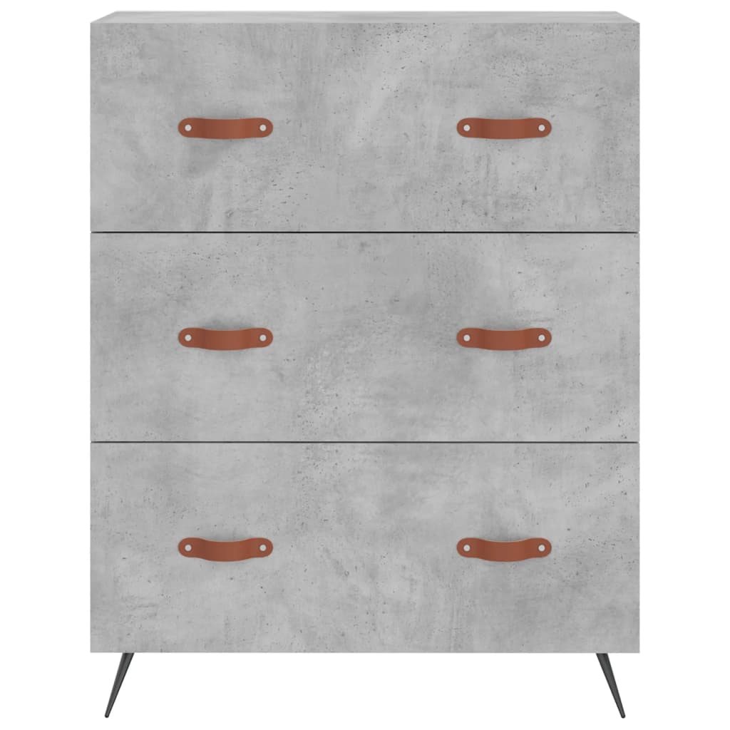 Credenza Grigio Cemento 69,5x34x180 cm in Legno Multistrato - homemem39