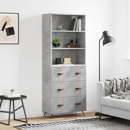 Credenza Grigio Cemento 69,5x34x180 cm in Legno Multistrato - homemem39