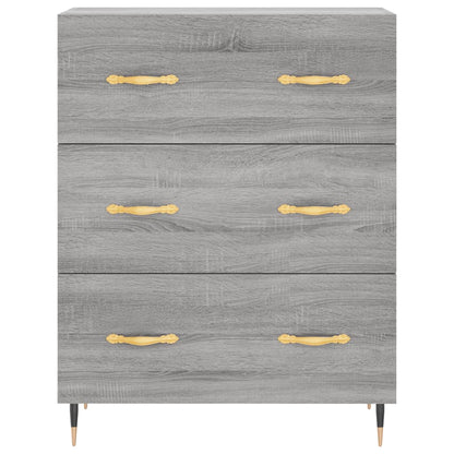 Credenza Grigio Sonoma 69,5x34x180 cm in Legno Multistrato