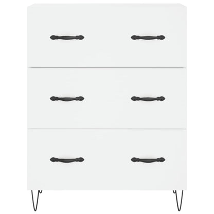 Credenza Bianca 69,5x34x180 cm in Legno Multistrato