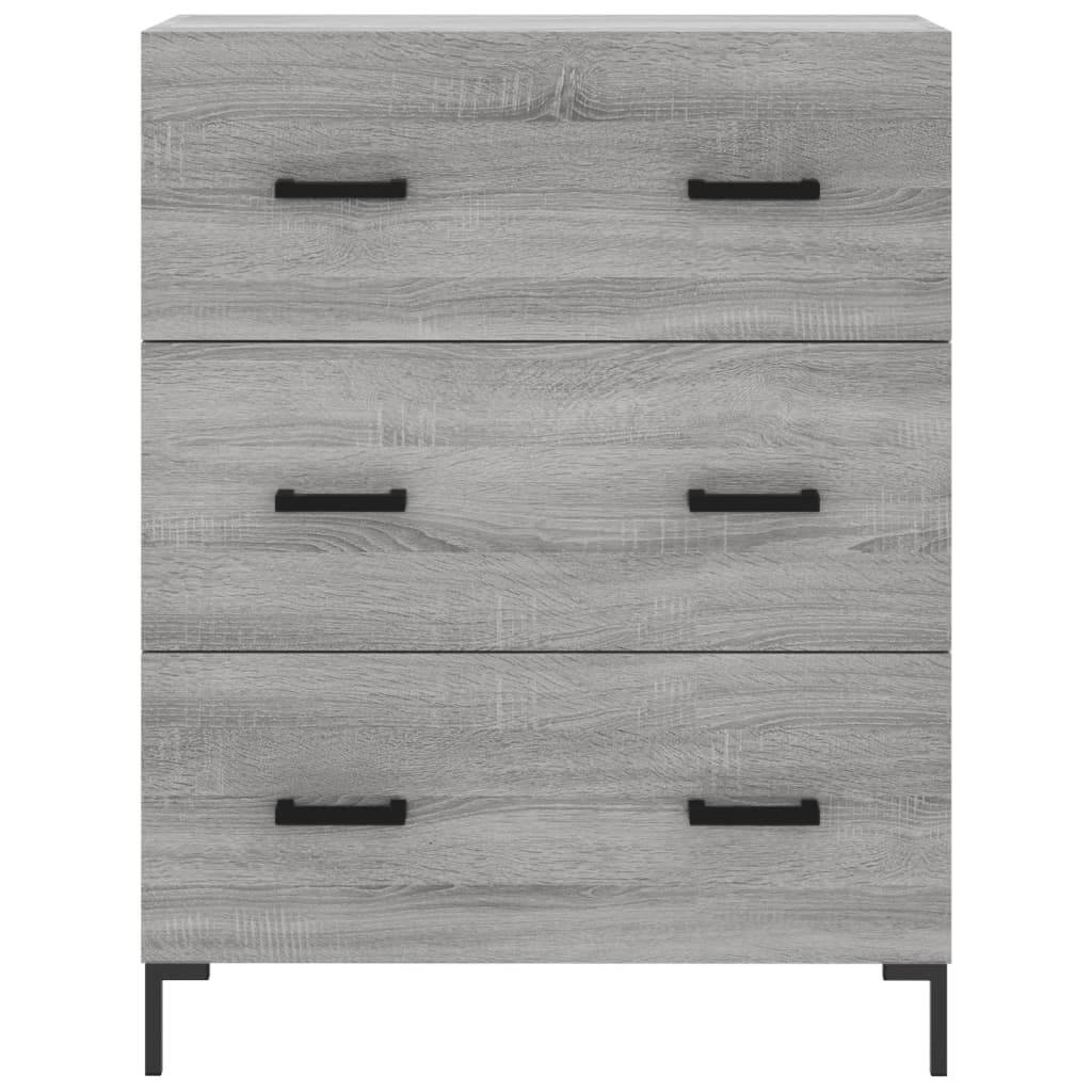 Credenza Grigio Sonoma 69,5x34x180 cm in Legno Multistrato