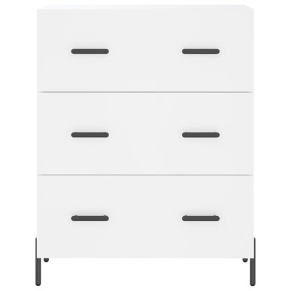 Credenza Bianca 69,5x34x180 cm in Legno Multistrato