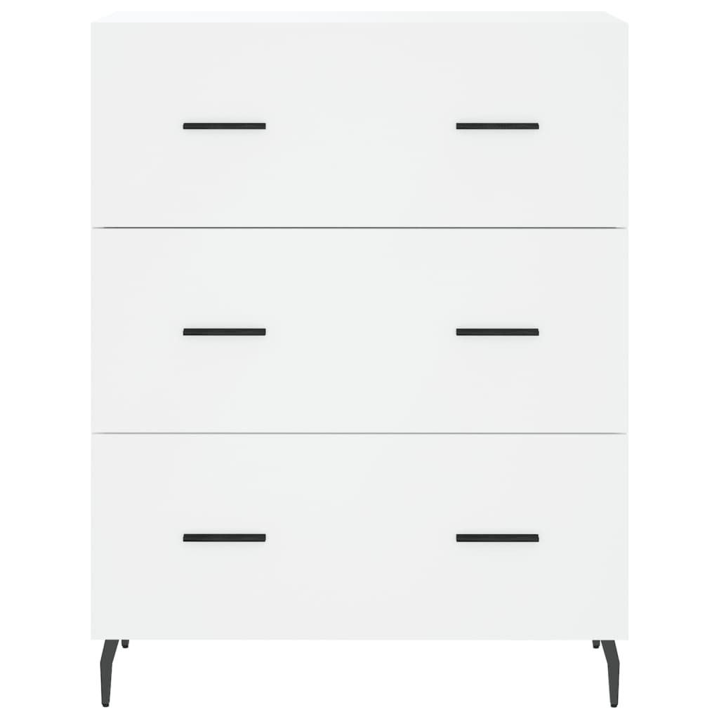 Credenza Bianca 69,5x34x180 cm in Legno Multistrato - homemem39