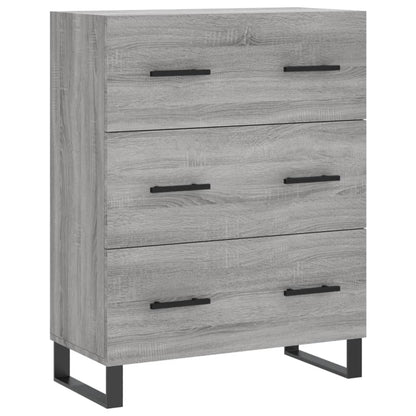 Credenza Grigio Sonoma 69,5x34x180 cm in Legno Multistrato