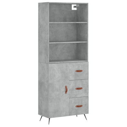 Credenza Grigio Cemento 69,5x34x180 cm in Legno Multistrato - homemem39