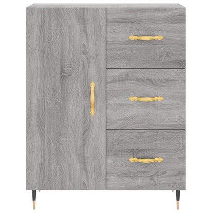 Credenza Grigio Sonoma 69,5x34x180 cm in Legno Multistrato