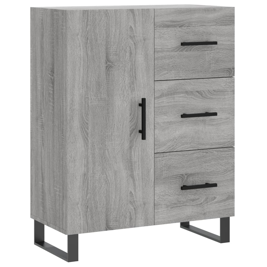 Credenza Grigio Sonoma 69,5x34x180 cm in Legno Multistrato