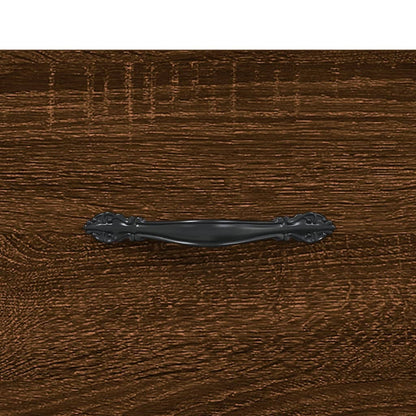 Credenza Rovere Marrone 69,5x34x180 cm in Legno Multistrato - homemem39