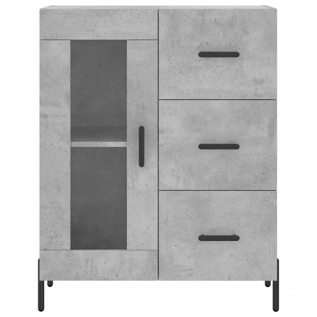 Credenza Grigio Cemento 69,5x34x180 cm in Legno Multistrato - homemem39