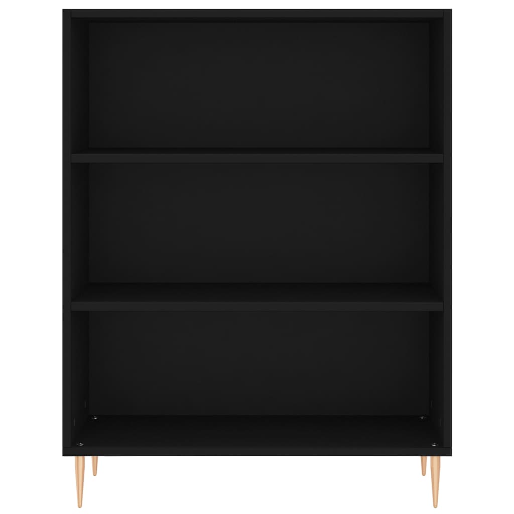 Credenza Nera 69,5x32,5x180 cm Legno Multistrato