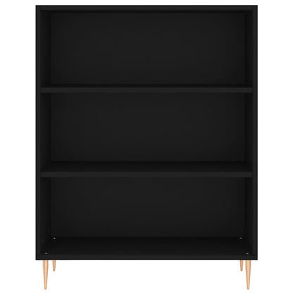 Credenza Nera 69,5x32,5x180 cm Legno Multistrato