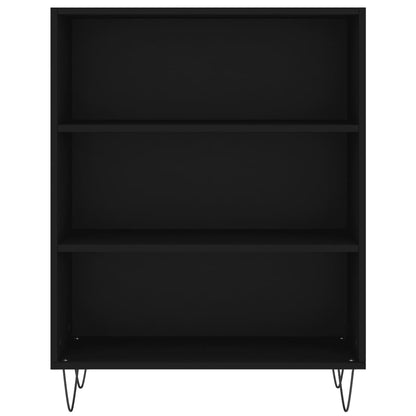 Credenza Nera 69,5x32,5x180 cm Legno Multistrato