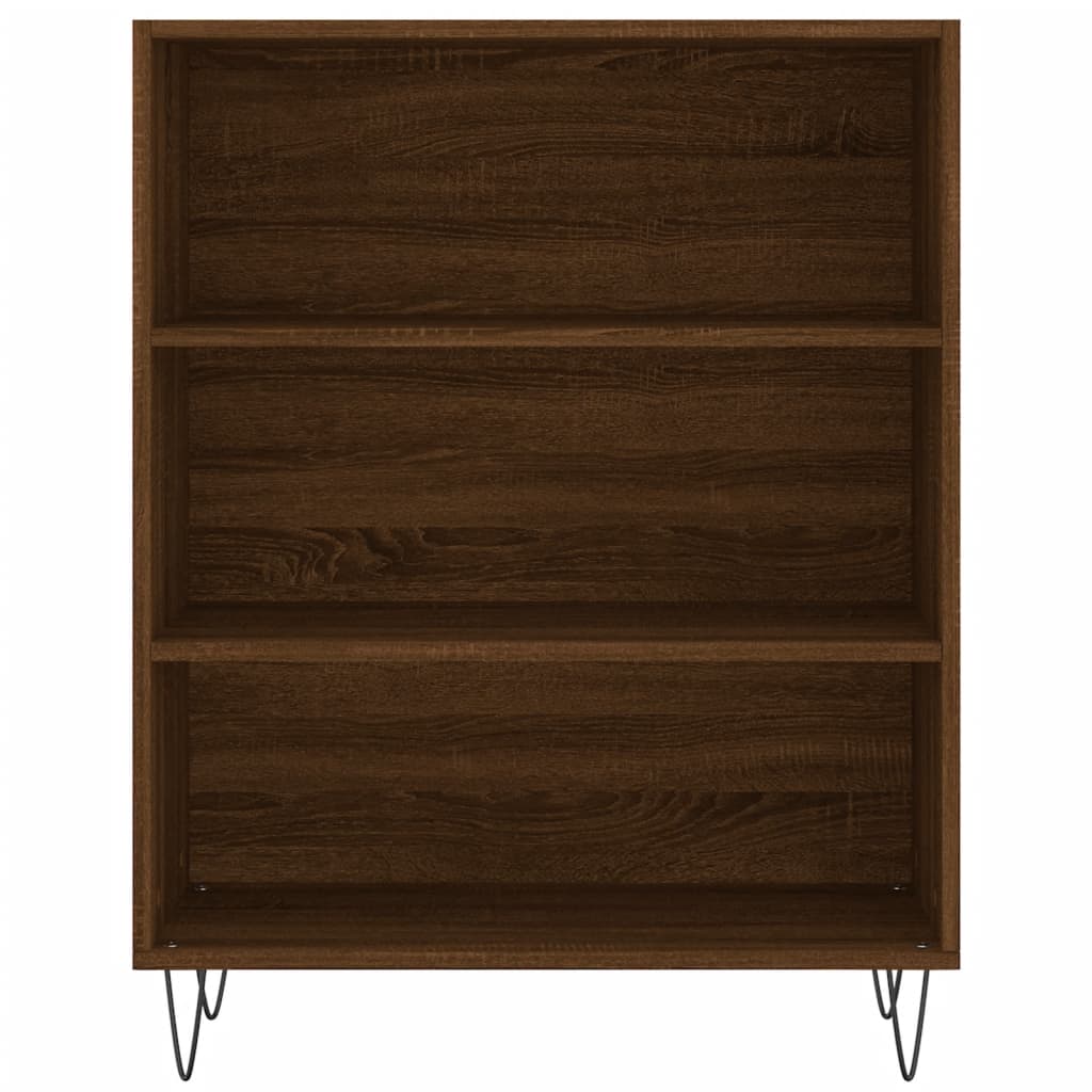 Credenza Rovere Marrone 69,5x32,5x180 cm Legno Multistrato