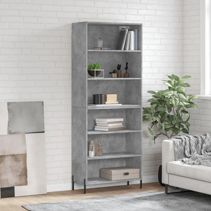 Credenza Grigio Sonoma 69,5x32,5x180 cm Legno Multistrato - homemem39