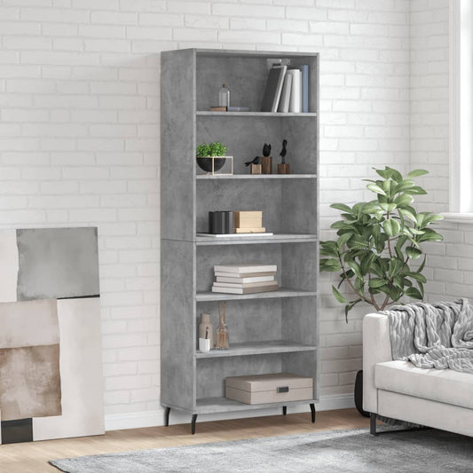 Credenza Grigio Sonoma 69,5x32,5x180 cm Legno Multistrato - homemem39