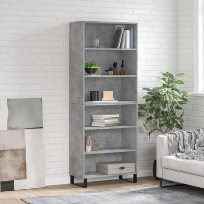 Credenza Grigio Sonoma 69,5x32,5x180 cm Legno Multistrato - homemem39