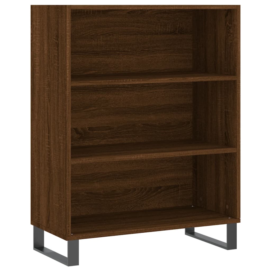 Credenza Rovere Marrone 69,5x32,5x180 cm Legno Multistrato