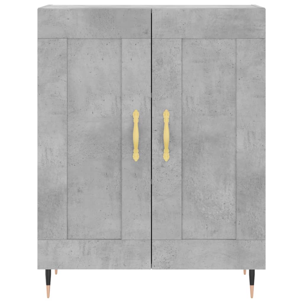 Credenza Grigio Cemento 69,5x34x180 cm in Legno Multistrato - homemem39