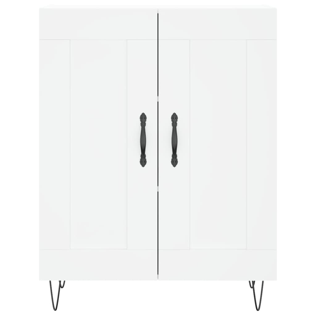 Credenza Bianca 69,5x34x180 cm in Legno Multistrato - homemem39