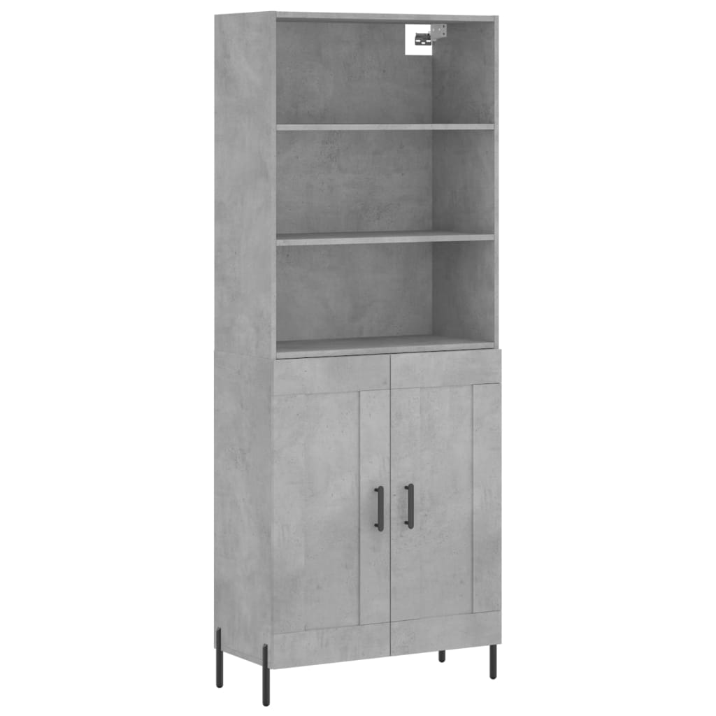 Credenza Grigio Cemento 69,5x34x180 cm in Legno Multistrato - homemem39