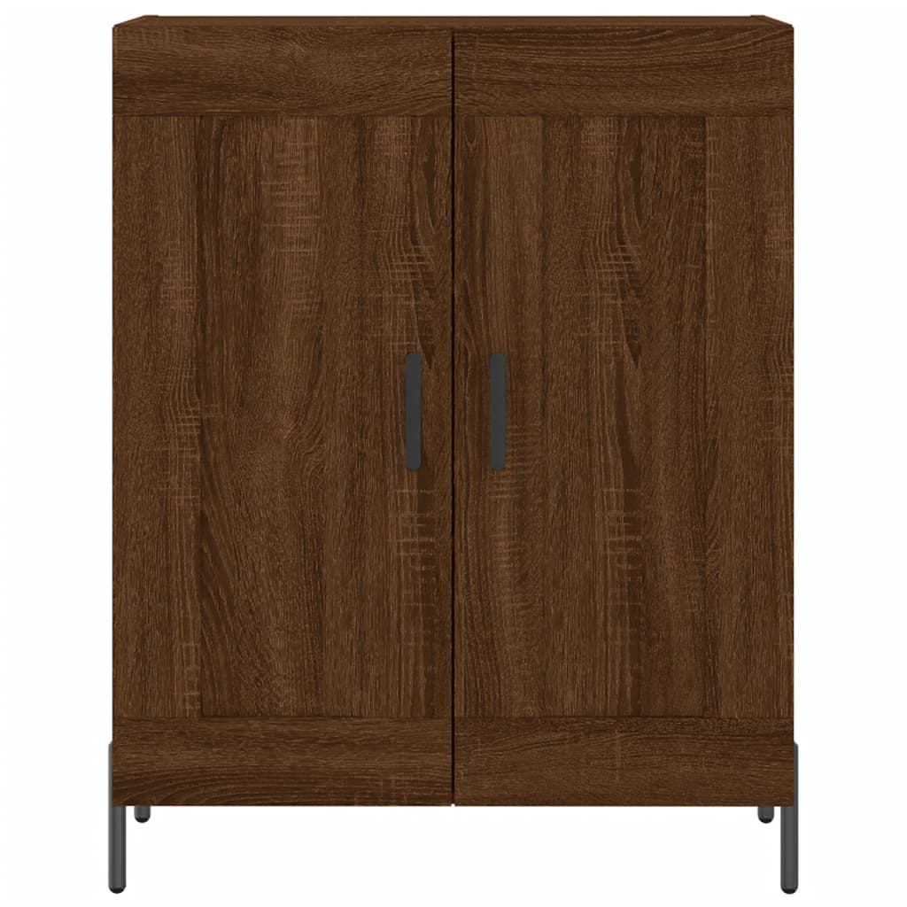 Credenza Rovere Marrone 69,5x34x180 cm in Legno Multistrato