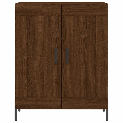 Credenza Rovere Marrone 69,5x34x180 cm in Legno Multistrato