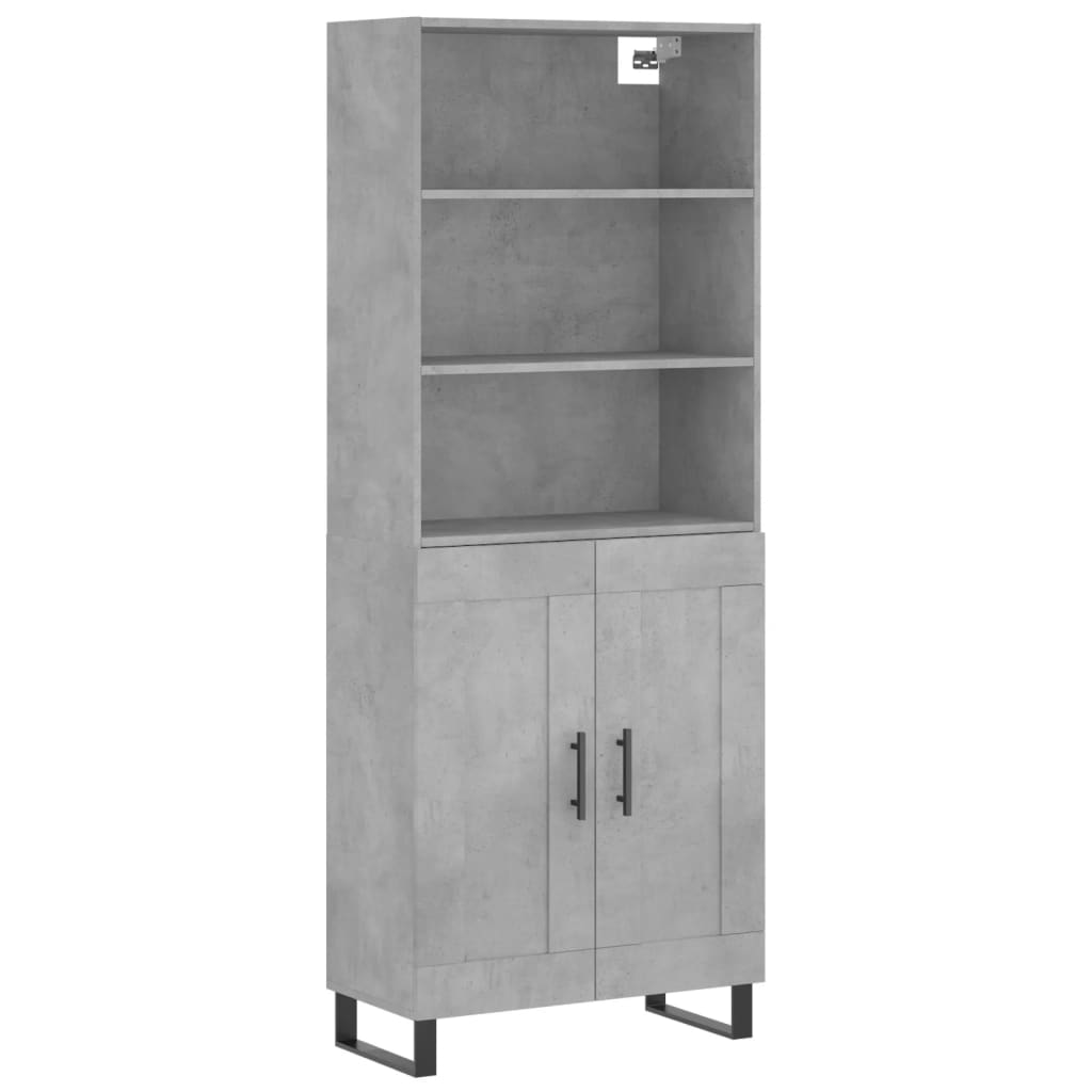 Credenza Grigio Cemento 69,5x34x180 cm in Legno Multistrato - homemem39
