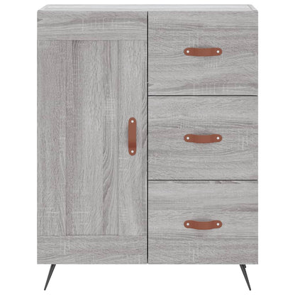 Credenza Grigio Sonoma 69,5x34x180 cm in Legno Multistrato