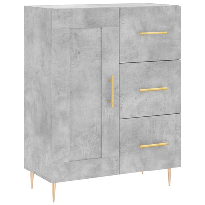 Credenza Grigio Cemento 69,5x34x180 cm in Legno Multistrato - homemem39